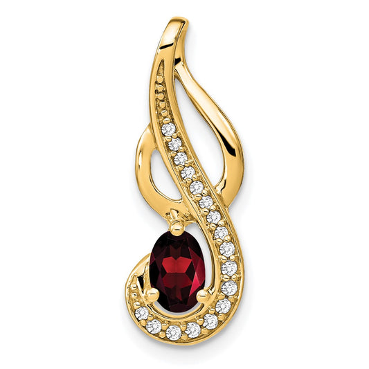 Oval Gemstone & Diamond Pendants