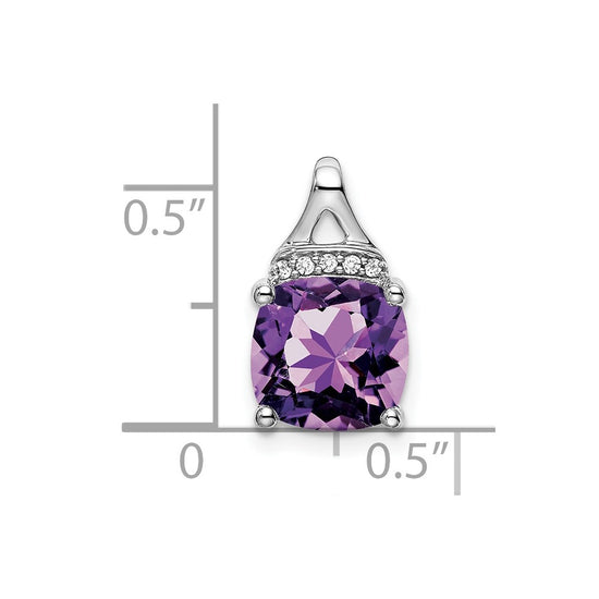 Cushion Gemstone & Diamond Pendants