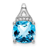 Cushion Gemstone & Diamond Pendants