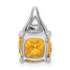 Cushion Gemstone & Diamond Pendants