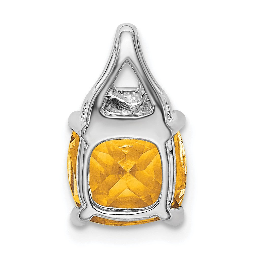 Cushion Gemstone & Diamond Pendants