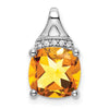 Cushion Gemstone & Diamond Pendants