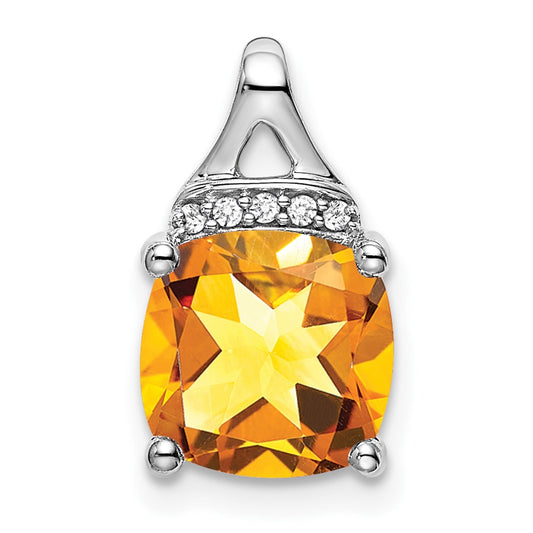 Cushion Gemstone & Diamond Pendants