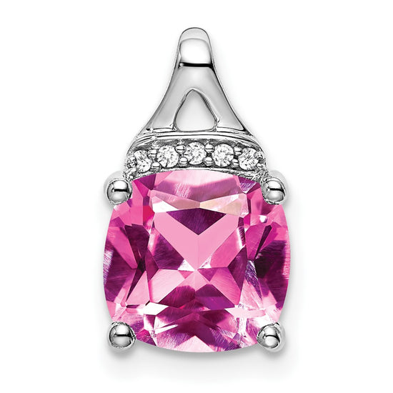 Cushion Gemstone & Diamond Pendants