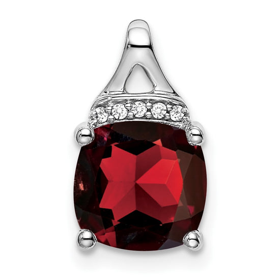 Cushion Gemstone & Diamond Pendants