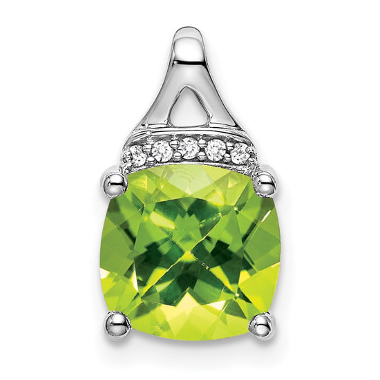 Cushion Gemstone & Diamond Pendants