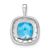 Cushion Gemstone & Diamond Halo Pendants