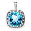 Cushion Gemstone & Diamond Halo Pendants