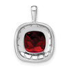 Cushion Gemstone & Diamond Halo Pendants