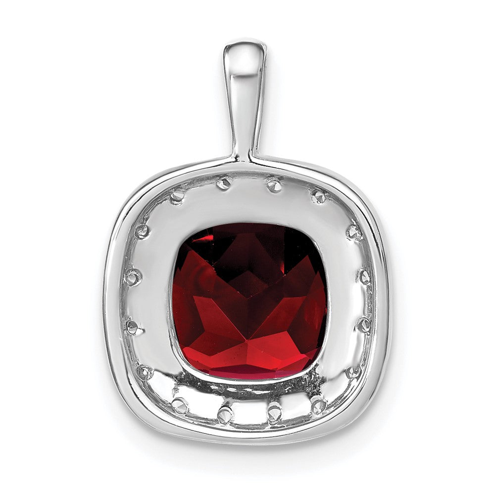 Cushion Gemstone & Diamond Halo Pendants