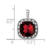 Cushion Gemstone & Diamond Halo Pendants