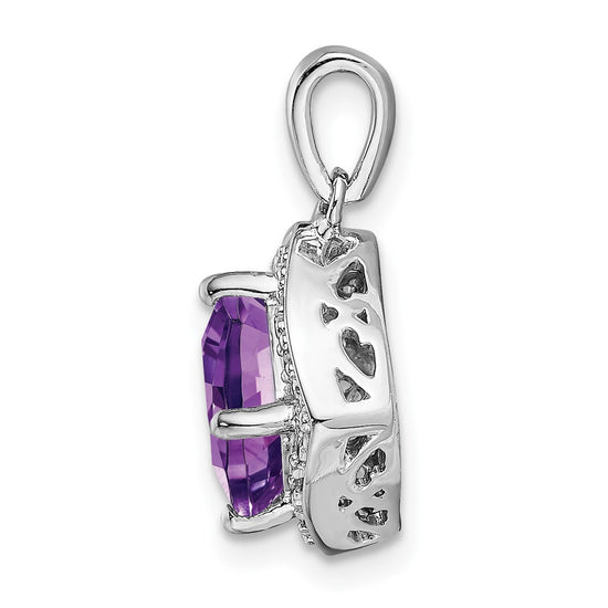 Cushion Gemstone & Diamond Pendants