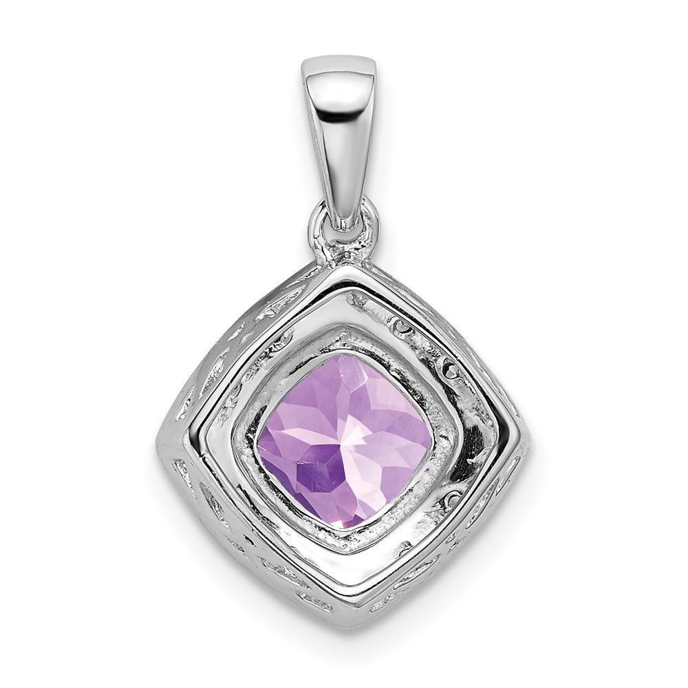 Cushion Gemstone & Diamond Pendants