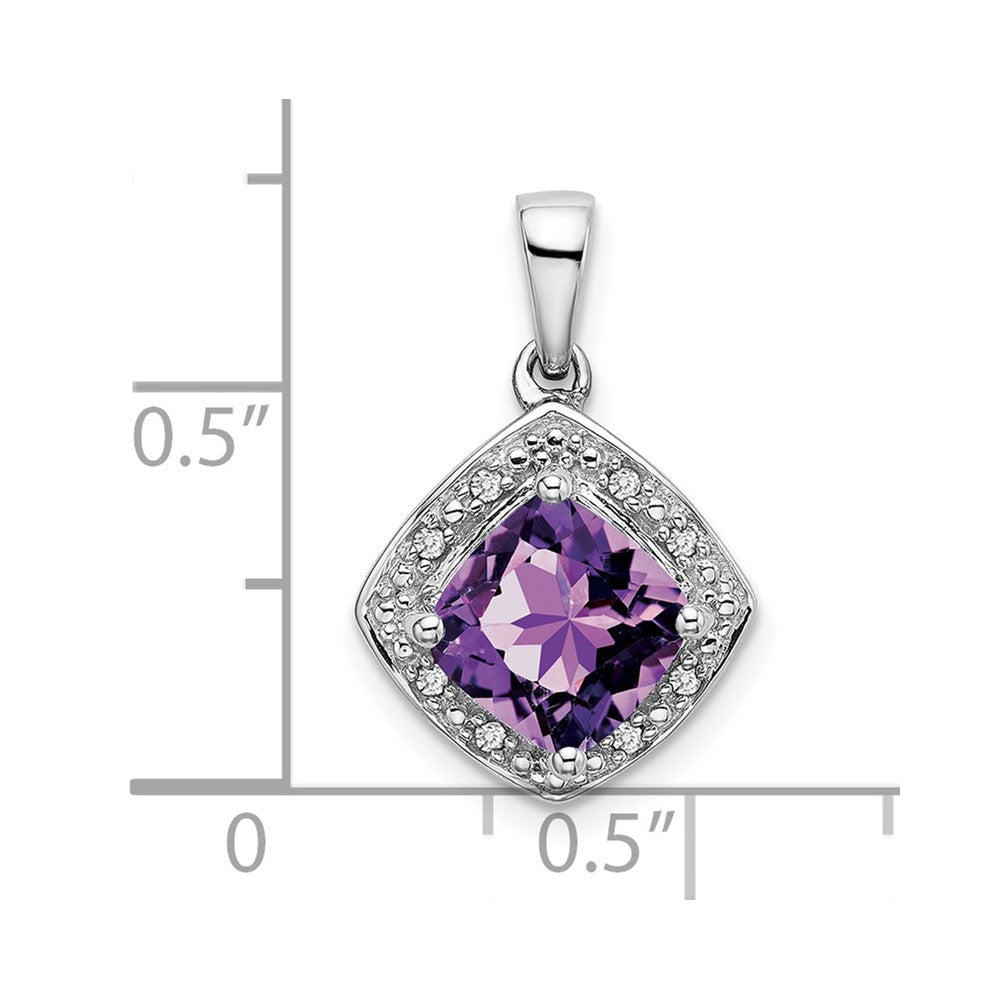 Cushion Gemstone & Diamond Pendants
