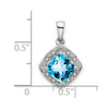 Cushion Gemstone & Diamond Pendants
