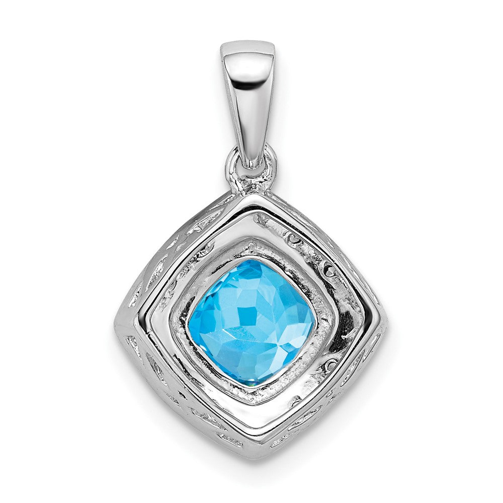 Cushion Gemstone & Diamond Pendants