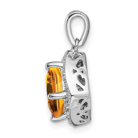 Cushion Gemstone & Diamond Pendants