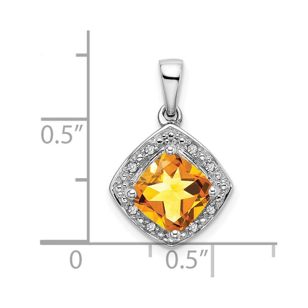 Cushion Gemstone & Diamond Pendants