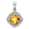 Cushion Gemstone & Diamond Pendants