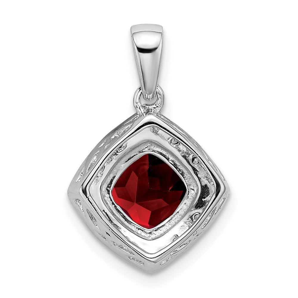 Cushion Gemstone & Diamond Pendants