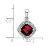 Cushion Gemstone & Diamond Pendants