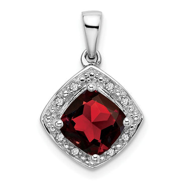 Cushion Gemstone & Diamond Pendants