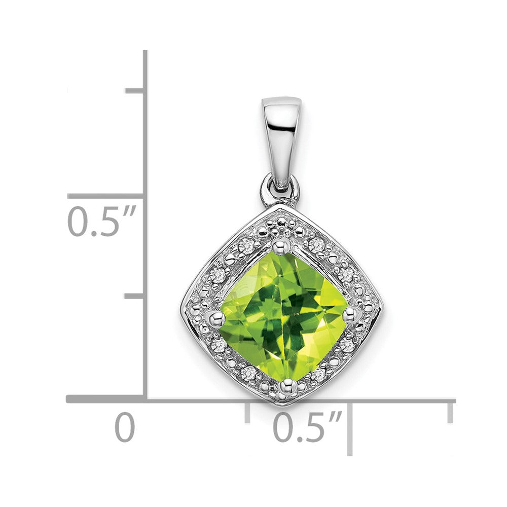 Cushion Gemstone & Diamond Pendants