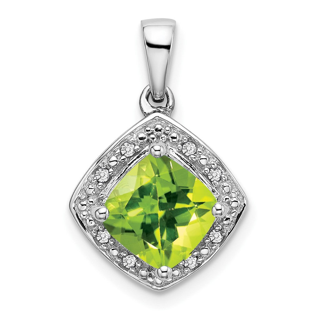 Cushion Gemstone & Diamond Pendants