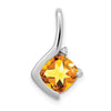 Cushion Gemstone & Diamond Pendants