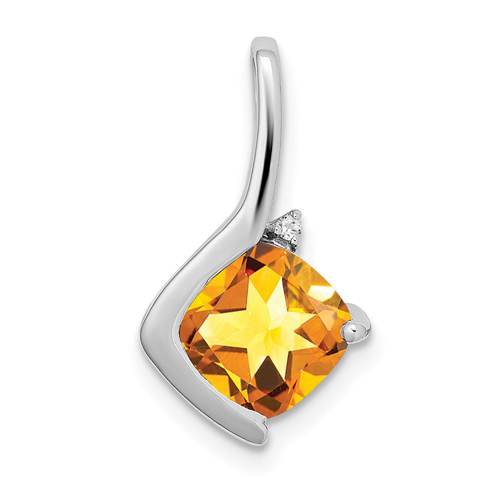 Cushion Gemstone & Diamond Pendants