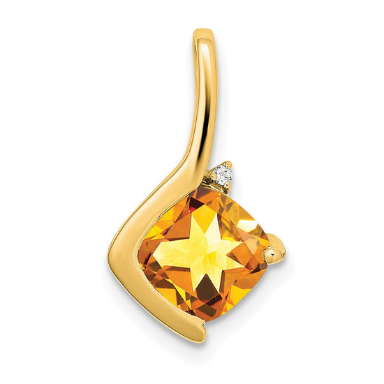 Cushion Gemstone & Diamond Pendants