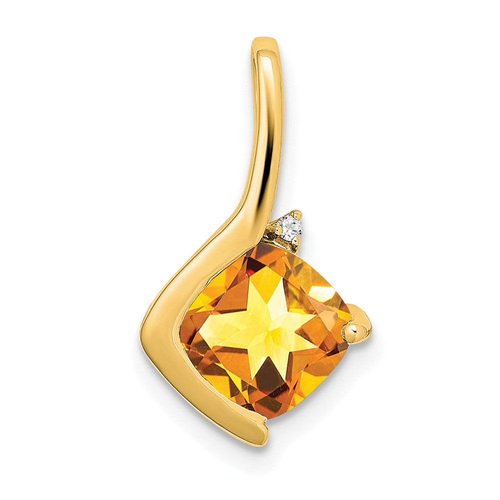 Cushion Gemstone & Diamond Pendants