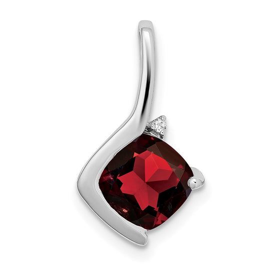 Cushion Gemstone & Diamond Pendants