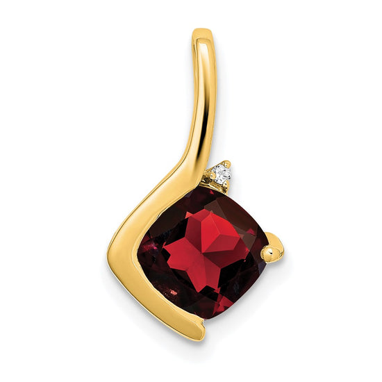 Cushion Gemstone & Diamond Pendants