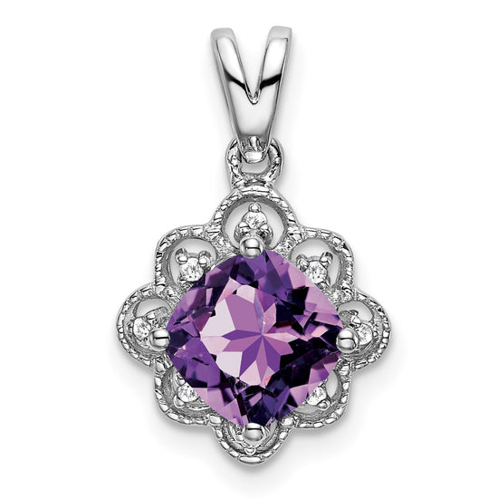 Gemstone and Diamond Scalloped Pendants