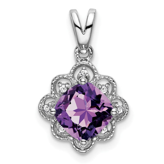 Gemstone and Diamond Scalloped Pendants
