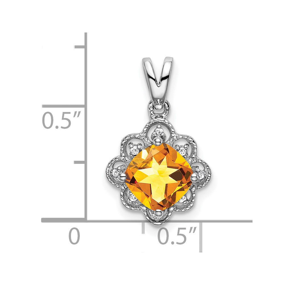 Gemstone and Diamond Scalloped Pendants