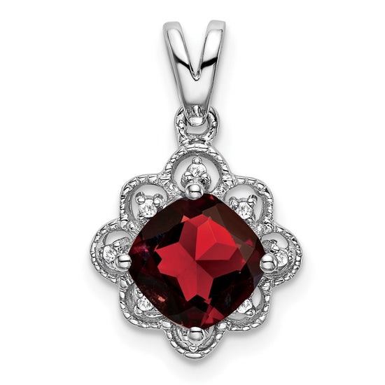 Gemstone and Diamond Scalloped Pendants