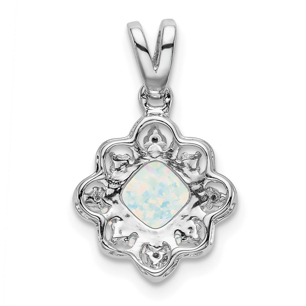 Gemstone and Diamond Scalloped Pendants