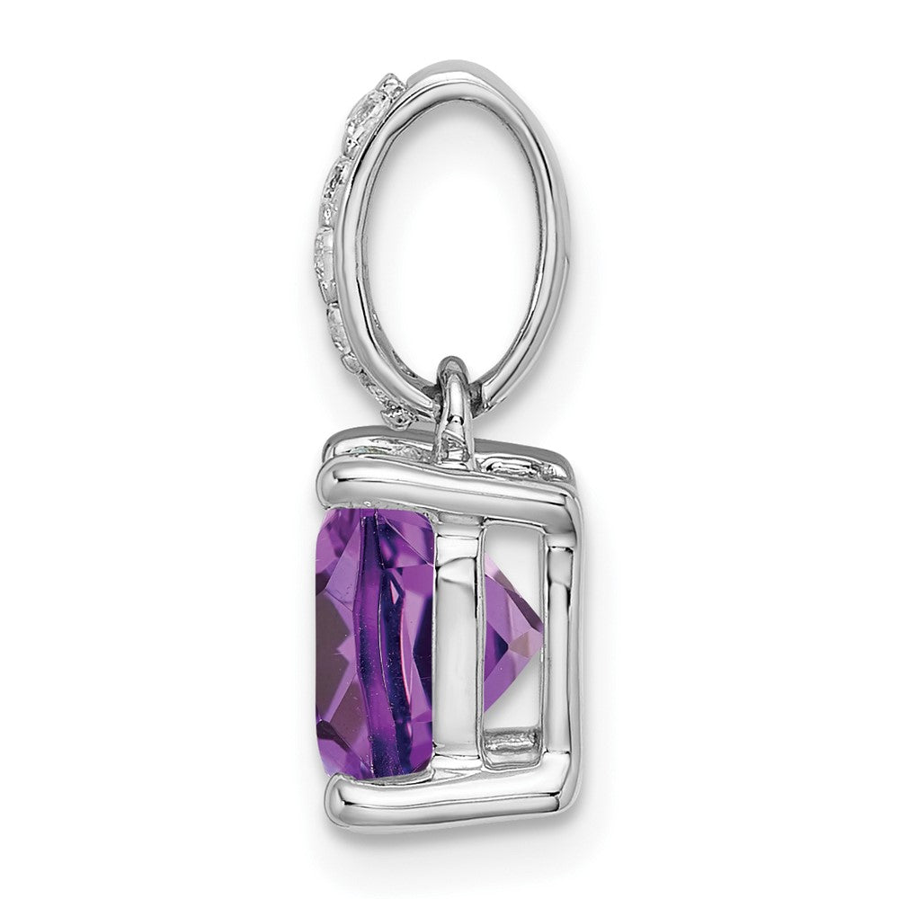 Cushion Gemstone & Diamond Pendants