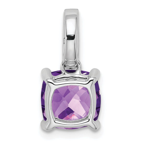 Cushion Gemstone & Diamond Pendants