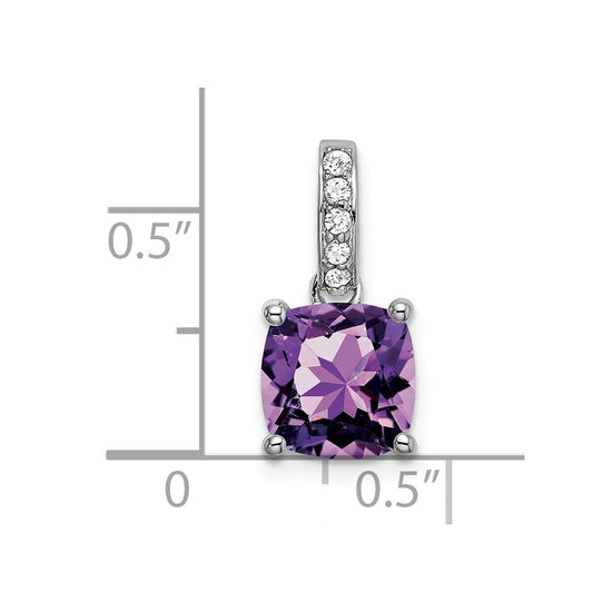 Cushion Gemstone & Diamond Pendants