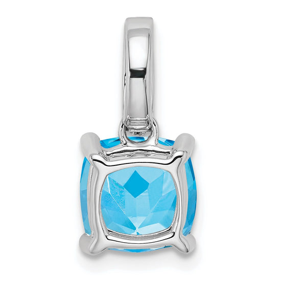 Cushion Gemstone & Diamond Pendants