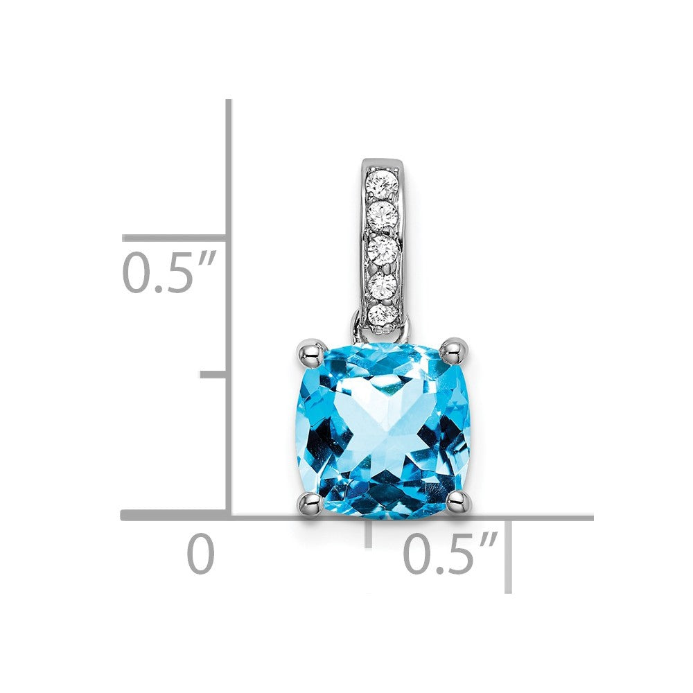 Cushion Gemstone & Diamond Pendants