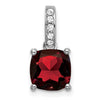 Cushion Gemstone & Diamond Pendants