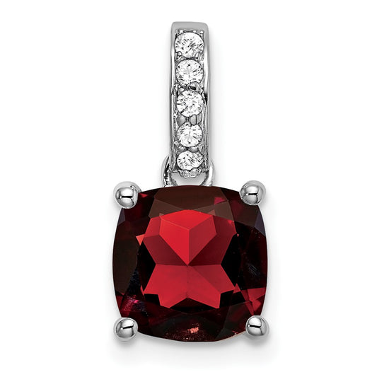 Cushion Gemstone & Diamond Pendants