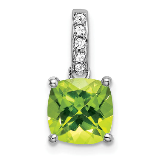 Cushion Gemstone & Diamond Pendants
