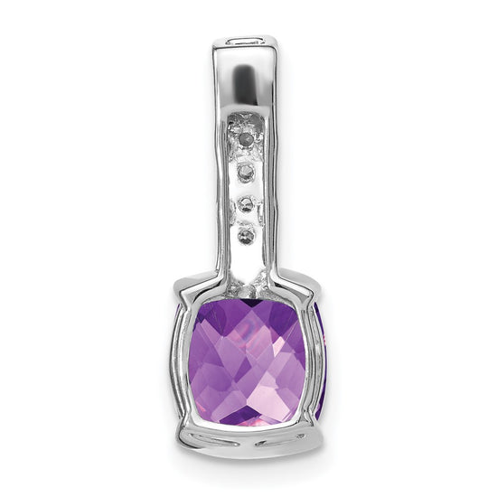 Cushion Gemstone & Diamond Pendants