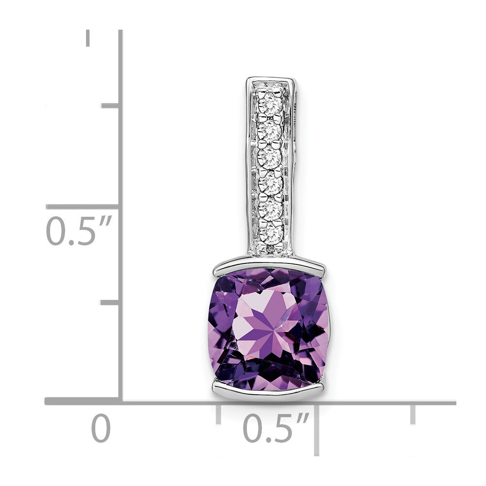 Cushion Gemstone & Diamond Pendants