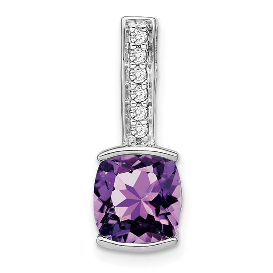 Cushion Gemstone & Diamond Pendants